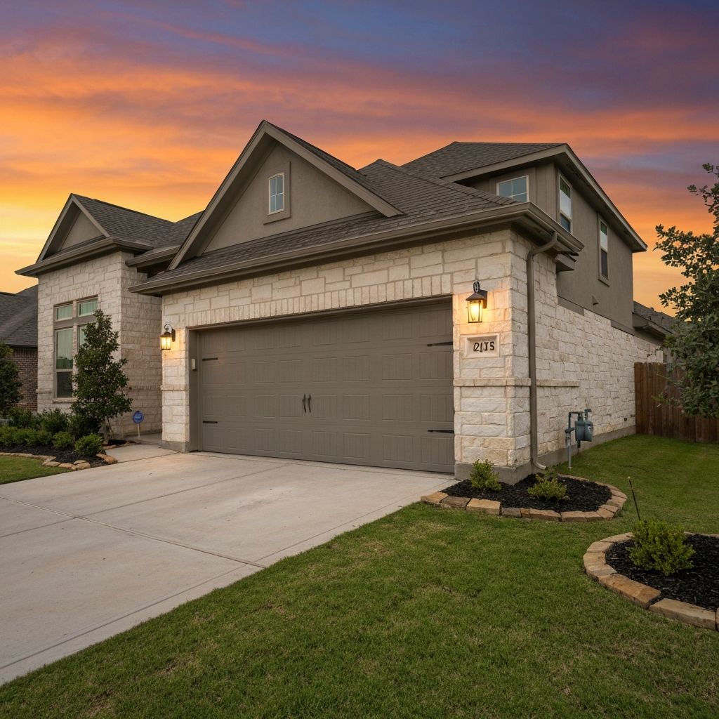 Beautiful home with premium garage door in Atascocita, Texas